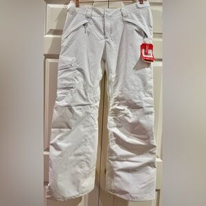 The North Face Snow Pants Women’s Sz L White Hyvent Freedom Insulated Ski NWT